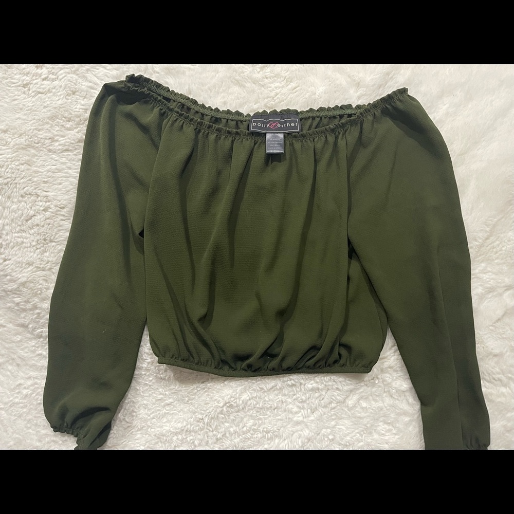 Cute long sleeve Olive green shirt